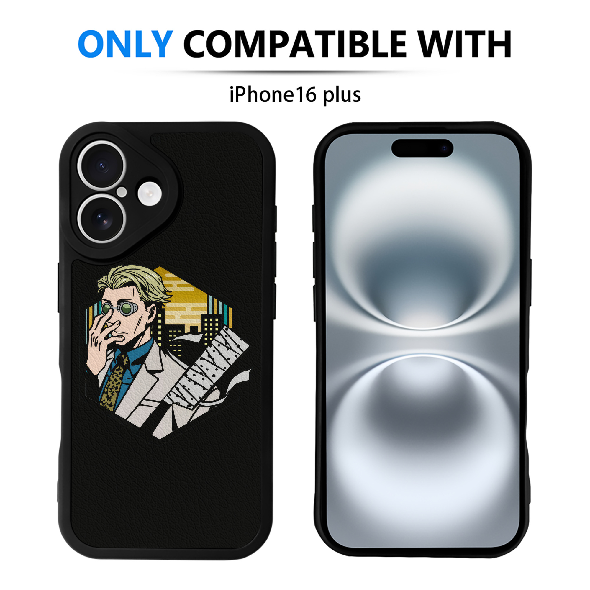（画像用） 呪術廻戦 Jujutsu Kaisen 【iPhone 16シリーズ対応】シリコンスマホケース（レザー調） 材質：シリコン